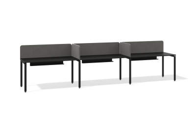 Бенч система на 3 места в один ряд П-образное подстолье