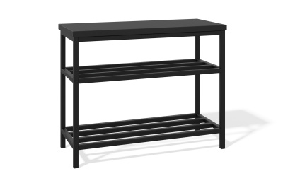 Обувница (2 уровня) (черный графит, черный муар)
