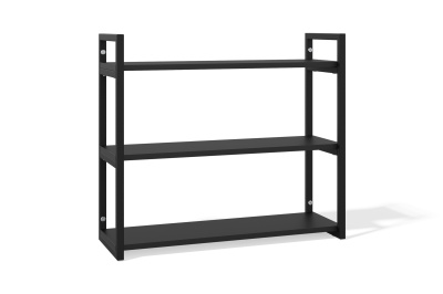 Полка настенная (3 уровня) (черный графит, черный муар, 16)