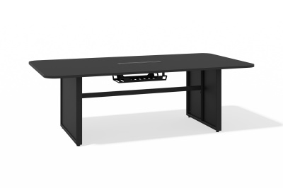 Стол переговорный модульный (черный графит, черный муар, 2000x1000)