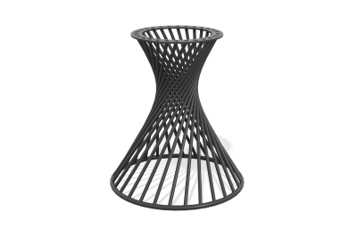 Подстолье Рейкьявик металлическое для круглого обеденного стола (черный муар)