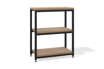 Стеллаж средний (дуб канзас, черный муар)