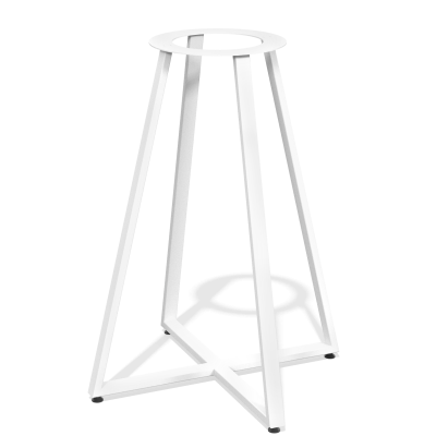 Подстолье (Стол барный высокий на металлокаркасе на четырёх ножках Афины) (белый муар)