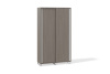 Шкаф для документов (раздвижные двери) 450х1200х2100 (Фасад: файнлайн средне-серый, Корпус А: файнлайн средне-серый, Корпус В: файнлайн средне-серый, белый муар)