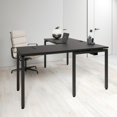 Угловой офисный стол П-образное подстолье (1,5мм)