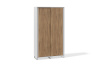 Шкаф для документов (раздвижные двери) 450х1200х2100 (Фасад: дуб канзас, Корпус А: белый премиум, Корпус В: белый премиум, белый муар)